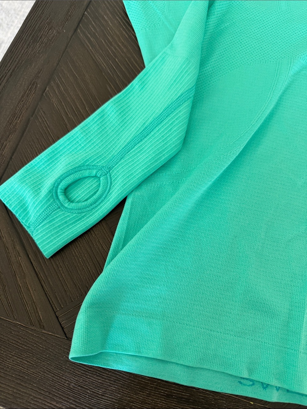 Lululemon Swiftly Tech Long Sleeve Shirt Size 8 Turquoise Teal - Picture 4 of 7